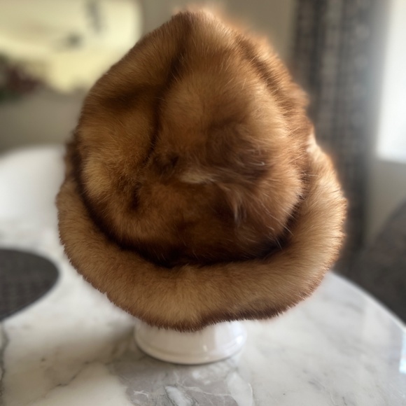 Jonathan Cozzi Mink Fur Hat Vintage Brown 50\'s main image 5